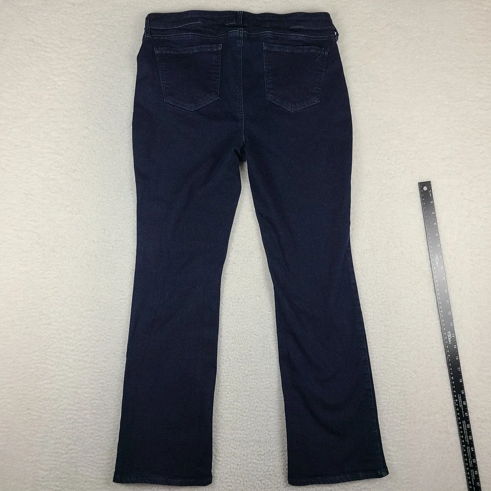Not Your Daughter Jeans Womens 14 Blue Barbara Boot Cut Dark Wash NYDJ Denim